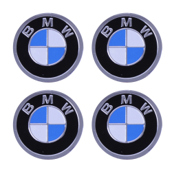 Наклейка на ковпаки BMW (60мм) чорна (4шт)