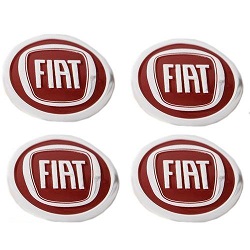 Наклейка на ковпаки FIAT (60мм) червона (4шт)