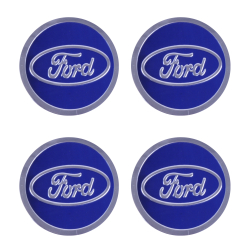 Наклейка на ковпаки FORD (60мм) синя (4шт)