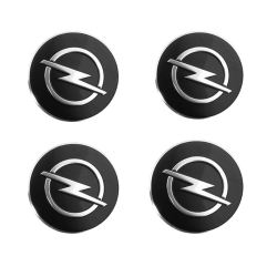 Наклейка на ковпаки OPEL (90мм) чорна (4шт)
