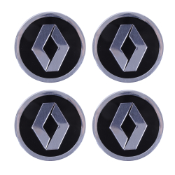 Наклейка на ковпаки RENAULT (90мм) чорна (4шт)
