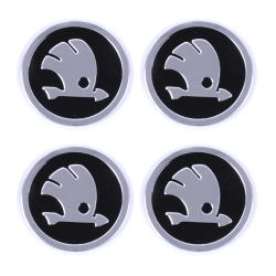 Наклейка на ковпаки SKODA (60мм) чорна NEW LOGO(4шт)