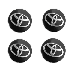 Наклейка на ковпаки Toyota (60мм) чорна (4шт)