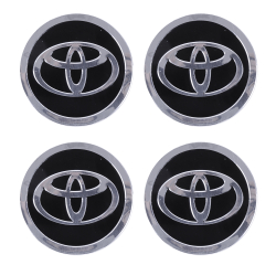 Наклейка на ковпаки Toyota (90мм) чорна (4шт)