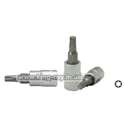 Головка з бітою зірка TORX 1/4" 37мм  5ptTH10 "KING ROY" (31954-TH10) з отвіром