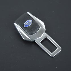 Заглушка ременя безпеки метал "Subaru" (1шт) цинк.сплав + шкіра (тип №2)