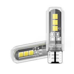 Світлодіод 12V Т10 Білий SMD  6-3030 Скло 2W №152