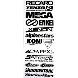 Наліпка-декаль "Газета" велика чорна 48х20см "RECARO" (1шт)
