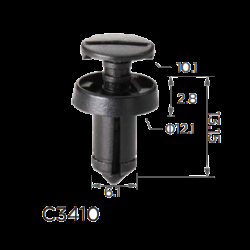 Кліпси C3410  підкрилок Renault 7703072361 Fiat 51761163 (100шт)