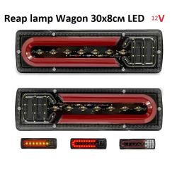 Задній ліхтар Прямокутний 12V (300*90*20мм) LED-21 (Wagon mini) з ПРОВОДОМ (2шт/уп)