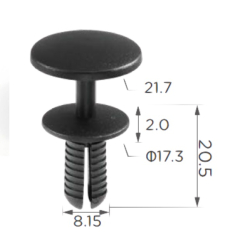 Фіксатор C1425 Mercedes VW Audi (8.1MM) BLACK  ( уп. 100 шт.)