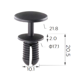 Фіксатор C1426 Mercedes VW Audi (10MM) BLACK  ( уп. 100 шт.)