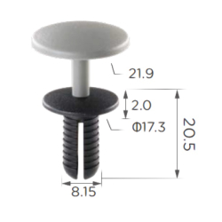 Фіксатор C1427 Mercedes VW Audi (8.2MM) Grey  ( уп. 100 шт.)