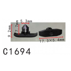 Кліпси C1694 ущільнювача VW, AUDI, SEAT, SKODA (OEM: 1H0823717, 1H0 823 717, 10660) (уп. 100шт.)