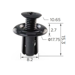 Кліпси C1542 розпірні KIA, HYUNDAI, FORD, MAZDA, GM 1-833, 11036) (уп.100шт)