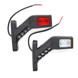 Габарит "ріжки" косий 13см 12/24v червоний+білий+жовтий 1+1+2LED "CERAY" Л-091 (2шт/уп)