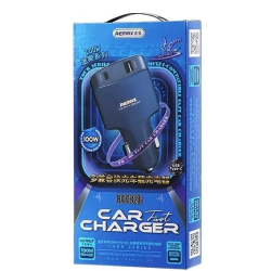 АЗП 12/24V для MacBook 1USB-1Type-C Remax RCC326 PD 100W + QC3.0 (синий)