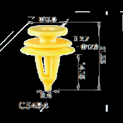 Кліпси C3494 обшивки дверей Jeep Chrysler Dodge Plymouth Kia 6502907 6504452( уп. 100 шт)
