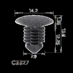 Кліпси C3327  Mercedes A0009912895 багажника Opel 2344879 90152926 (уп.100шт)