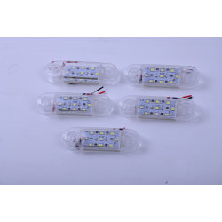 Габарит - білий -  90х25мм - 12/24V Led 9 діодів - "Thoc Auto" ТН-920 (5шт)