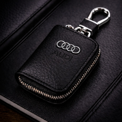 Чохол для ключів з карабіном Audi (Шкіра)