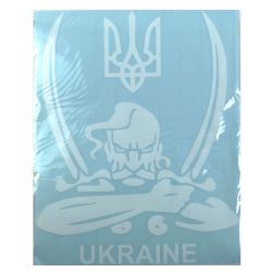 Наліпка перекладка "Козак з шаблями" 16х20см біла (1шт)