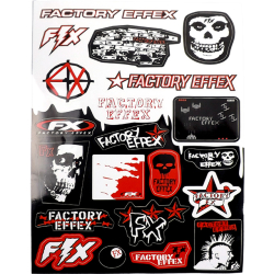 Наліпка МОТО "Factory Effex" (31x24) червоно-чорний