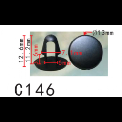 Кліпси C0146 ущільнювача капота (OEM 9046708004, 94842841, 94849113, 9046708011) (уп. 100шт.)