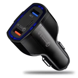 AЗП Sertec ST-1100  Type-C/2-USB Quick Charge 3.0 + кабель Micro usb