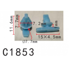 Кліпси C1853 ущільнювача дверей HONDA, ACURA (90651TP800, 90651-TP8-003) (уп. 100шт.)