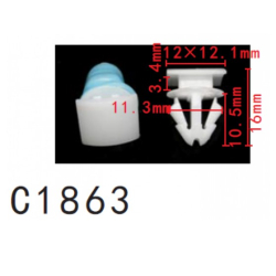 Кліпси C1863  молдингу/крило VW, AUDI, SKODA, SEAT (8R0853909A, 8R0-853-909-A, 15042) ( уп. 100 шт.)