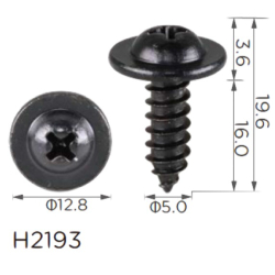 Саморіз H2193 з шайбою HYUNDAI,KIA (1249205163, 12492-05163, 18073) ( уп. 100 шт.)