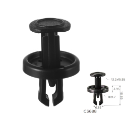 Фіксатор C3688 натискна/розпірна капот,бампер TOYOTA (9046709242)  ( уп. 100 шт.)