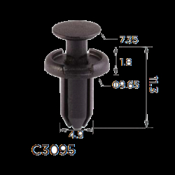 Кліпси C3095 кріплення молдингу/бампера TOYOTA, LEXUS, SCION (9046705170, 90467-05170,11388) (уп.100