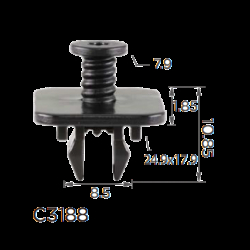 Кліпси C3188 VW, AUDI, SEAT, SKODA (WHT005263, WHT-005-263) (уп.100шт)