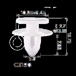 Кліпси C3190 обшивки дверей  VW, SEAT (6E0837732, 6E0-837-732, 15879)( уп. 100 шт)