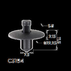 Кліпси C3194 VW, AUDI, NISSAN, HONDA, MAZDA, MITSUBISHI, SUZUKI (WHT004994, 11575) (100шт)