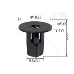 Кліпси C0031 кріплення підкрилок (OEM 9018906013,90189-06013,9018906027,B455-56-145,B45556145) (100ш