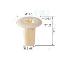 Кліпси C0033 самонарізна (OEM MB098145, 0128100023, 9018906001,90189-06001, M088341,MS480013)(100шт)