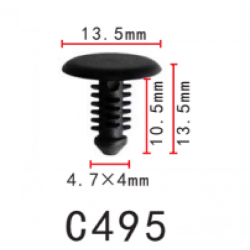 Кліпси C0495 обшивки капота MAZDA, SUZUKI (0940904304, 0940904304000, 992490512B  (уп.100шт)