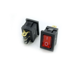 Клавіша №110 червона мала 3кт. On\Off 12V