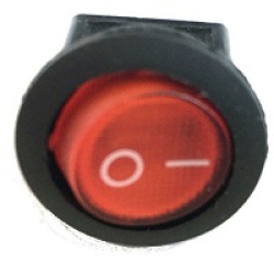 Клавіша №118 червона кругла On\Off 12V