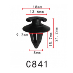 Кліпси C0841 обшивка дверей, молдингVW Audi Skoda Seat Ford BMW 823867299 ( уп. 100 шт.)