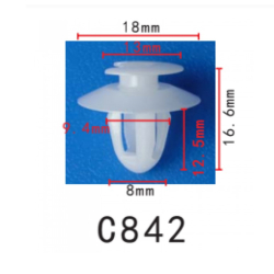 Кліпси C0842 тримач обшивки дверей Mercedes 0039884178 0059888278  ( уп. 100 шт.)