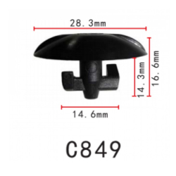 Кліпси C0849 килимків/обшивки салону/панель OPEL (2208843, 90218614, 19067) (уп.100шт)