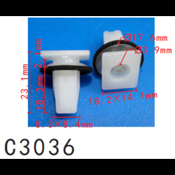 Кліпси C3036 під саморіз HYUNDAI (866251E000, 86625-1E000, 14824)  ( уп. 100 шт.)