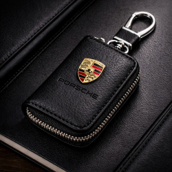 Чохол для ключів з карабіном Porsche (Шкіра)