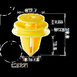Кліпси C3221 обшивки дверей NISSAN (84953JA00A, 15593) ( уп. 100 шт)