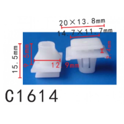 Кліпси C1614 молдингу двері HONDA, ACURA (75315S9A004,75315-S9A-004,75315-STK-A01,)  ( уп. 100 шт.)