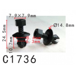 Кліпси C1549 розпірні VW, AUDI (3C0-853-934, 3C0853934, 11271) (уп.100шт)